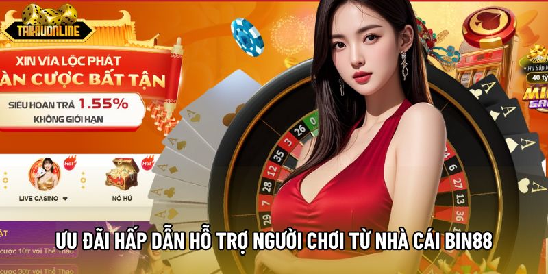 Ưu đãi hấp dẫn hỗ trợ người chơi từ nhà cái Bin88