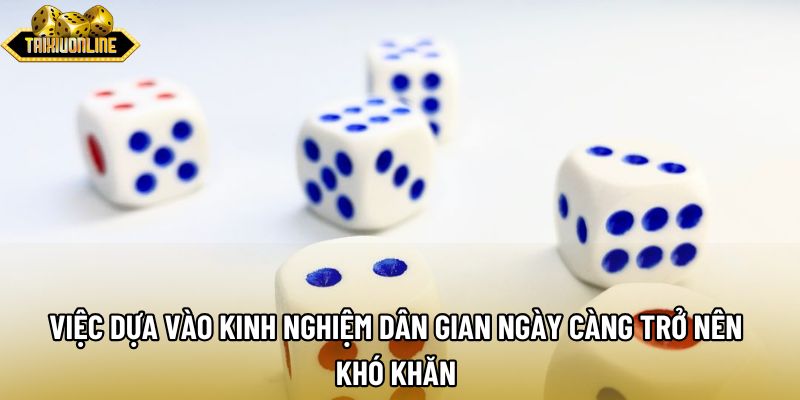 Việc dựa vào kinh nghiệm dân gian ngày càng trở nên khó khăn Việc dựa vào kinh nghiệm dân gian ngày càng trở nên khó khăn